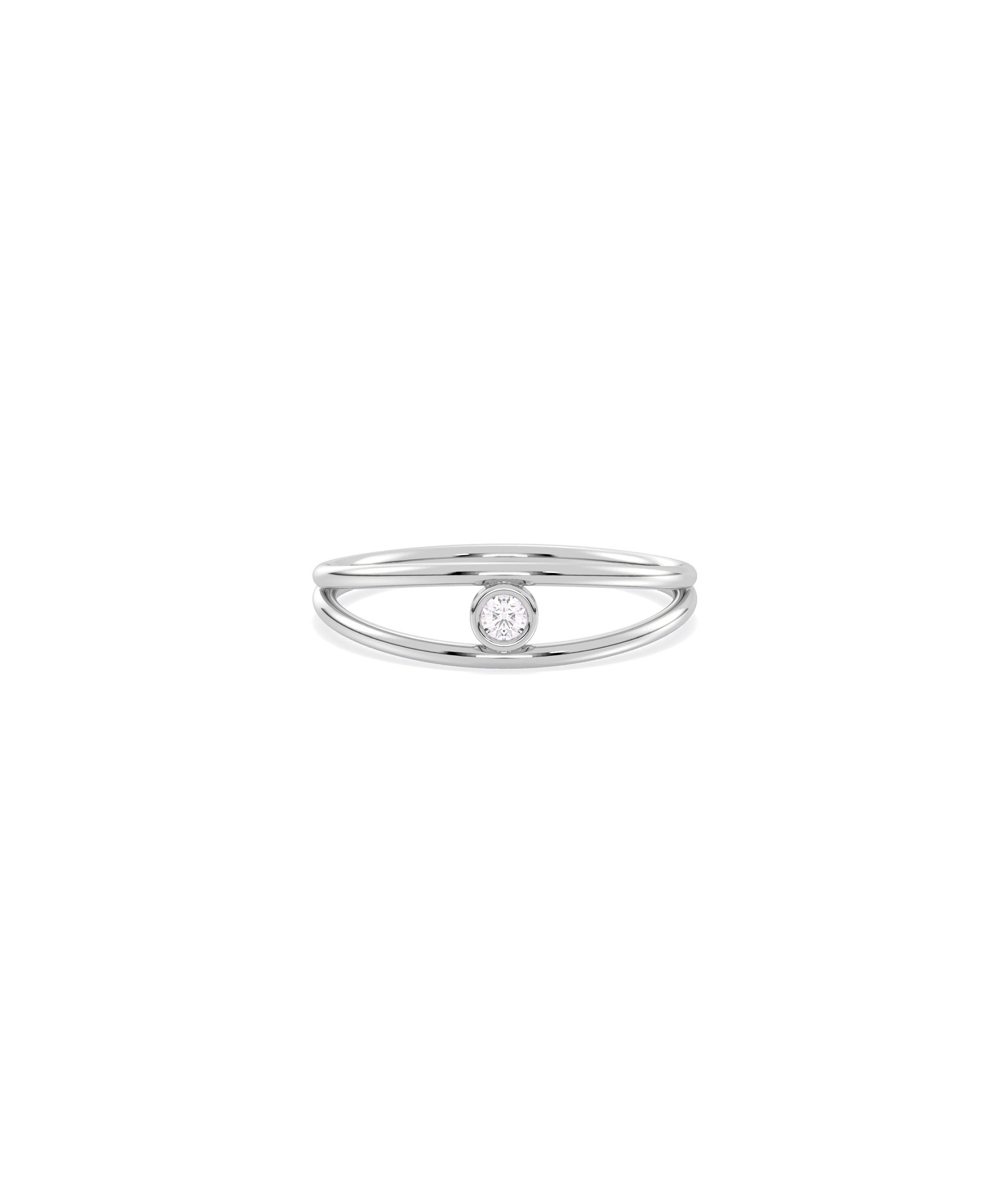 Diamond Solitaire Band Ring