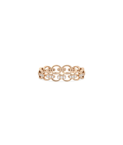 Diamond Circle Link Eternity Band Ring