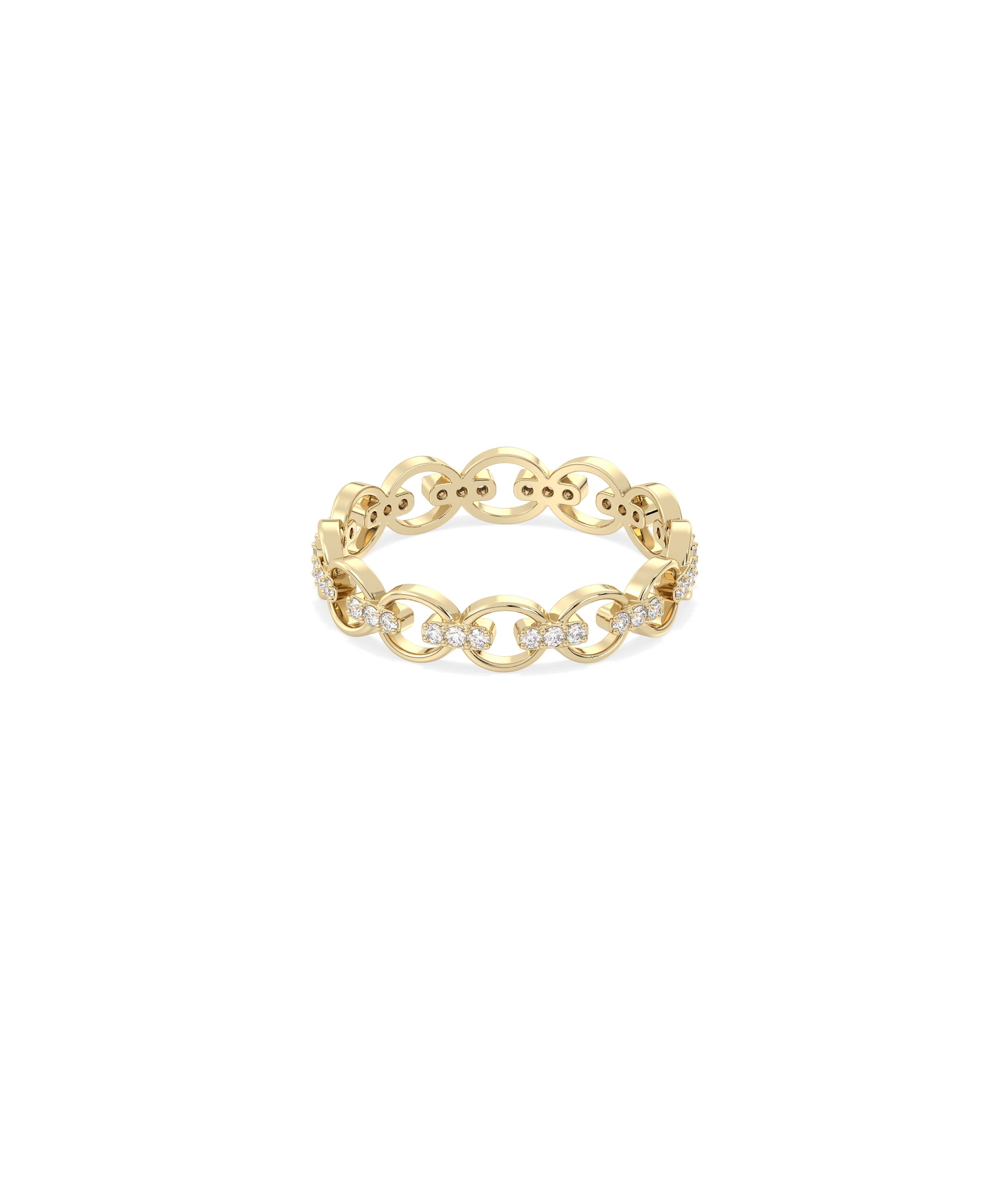 Diamond Circle Link Eternity Band Ring | Elegant Diamond Band Ring