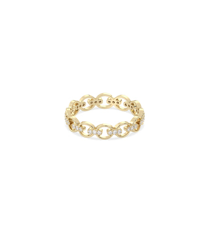 Diamond Circle Link Eternity Band Ring | Elegant Diamond Band Ring