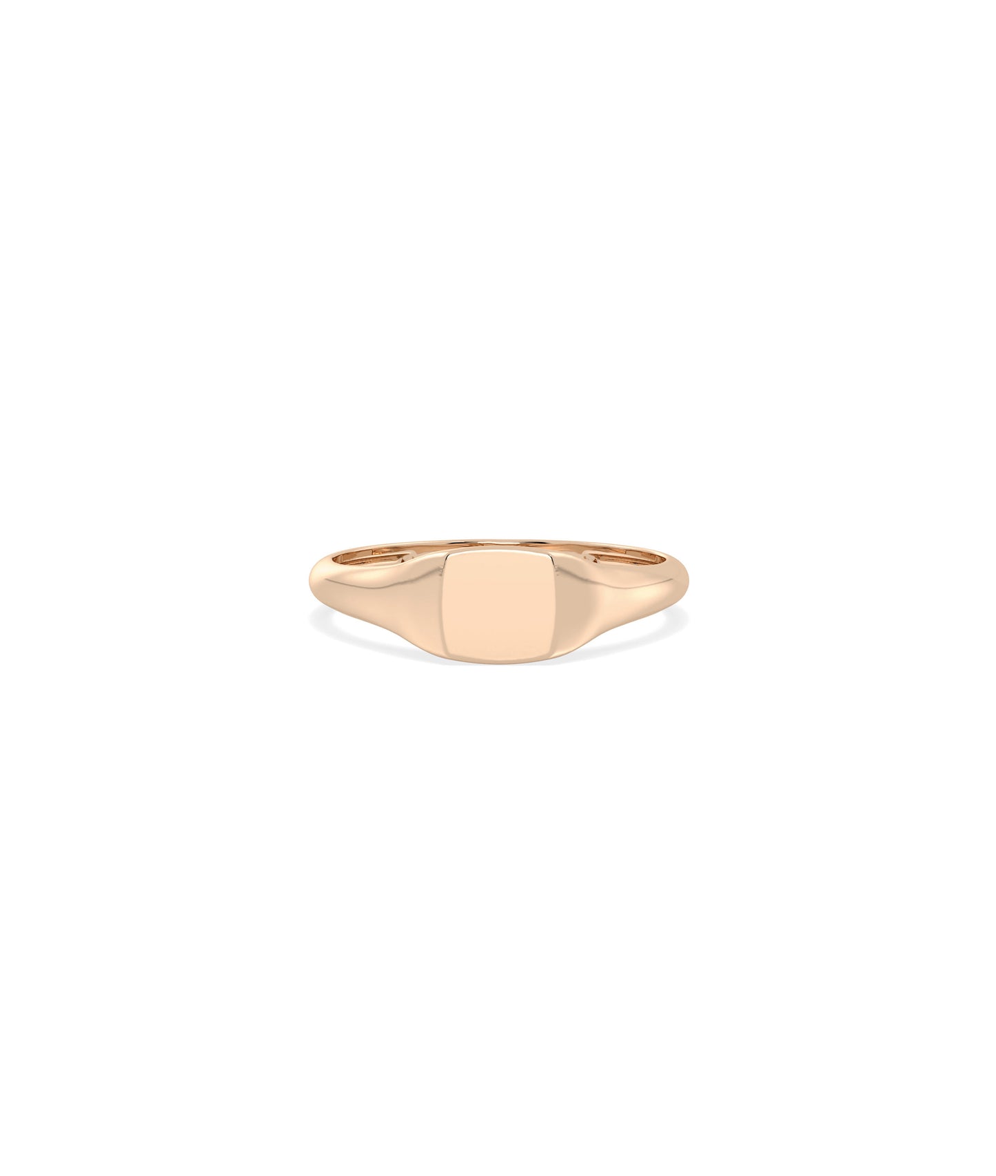 Gold Cushion Signet Ring