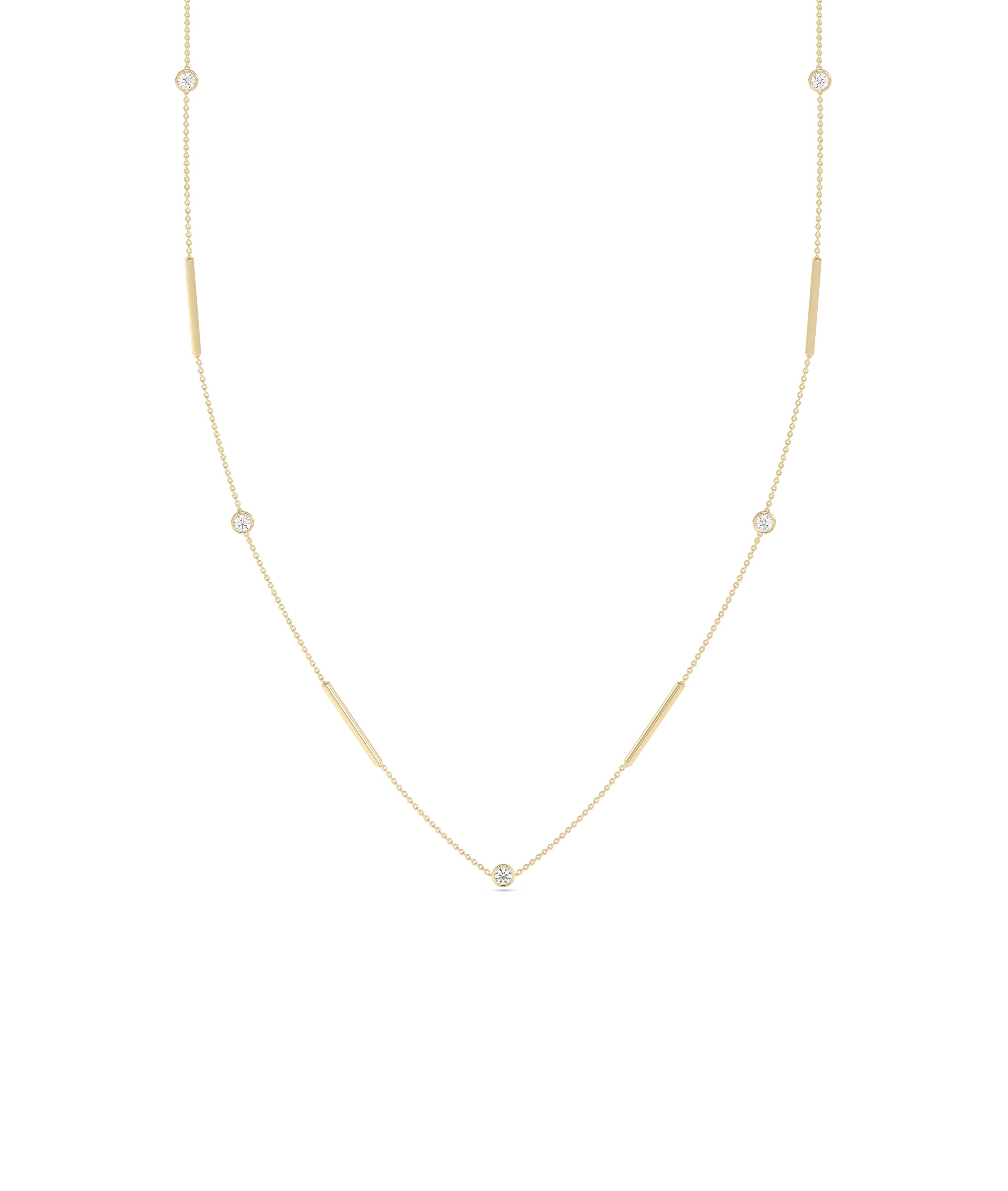 Diamond Station Necklace | Diamond Necklace Design