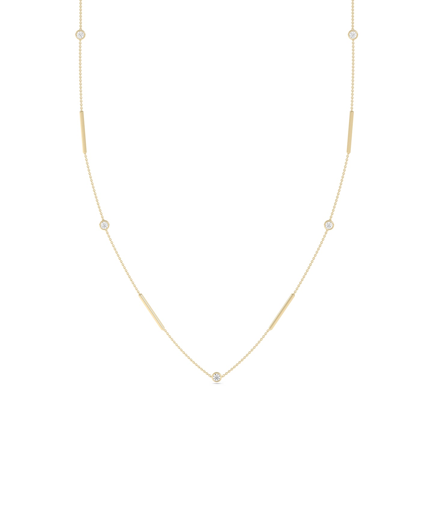 Diamond Station Necklace | Diamond Necklace Design