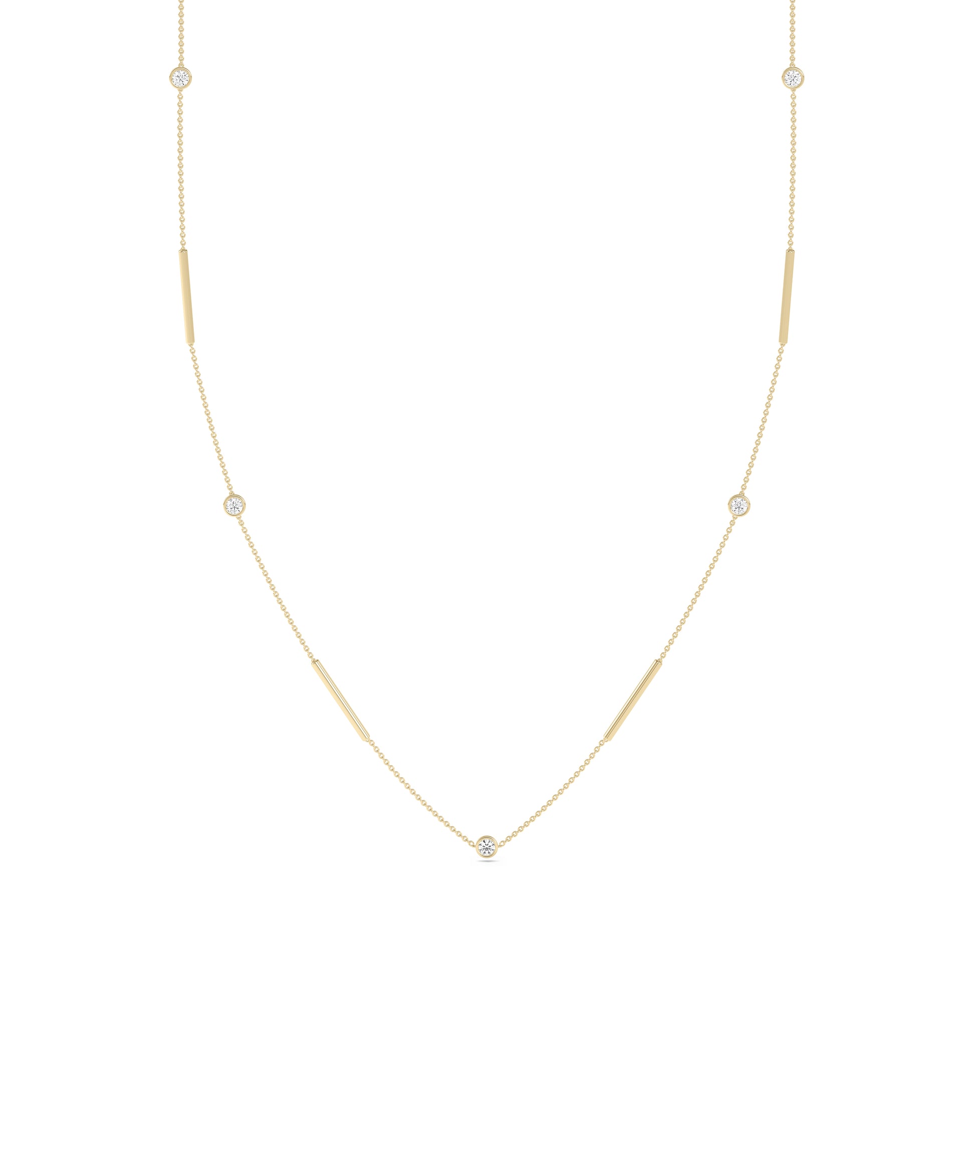 Diamond Station Necklace | Diamond Necklace Design