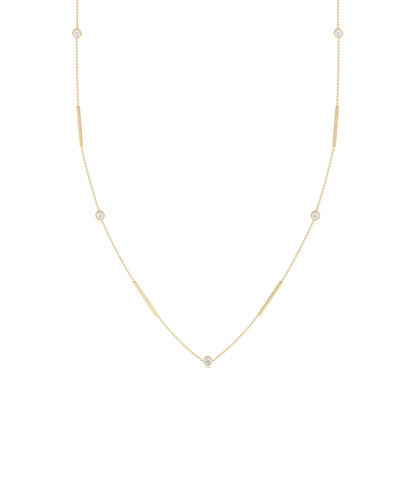 Diamond Station Necklace | Diamond Necklace Design