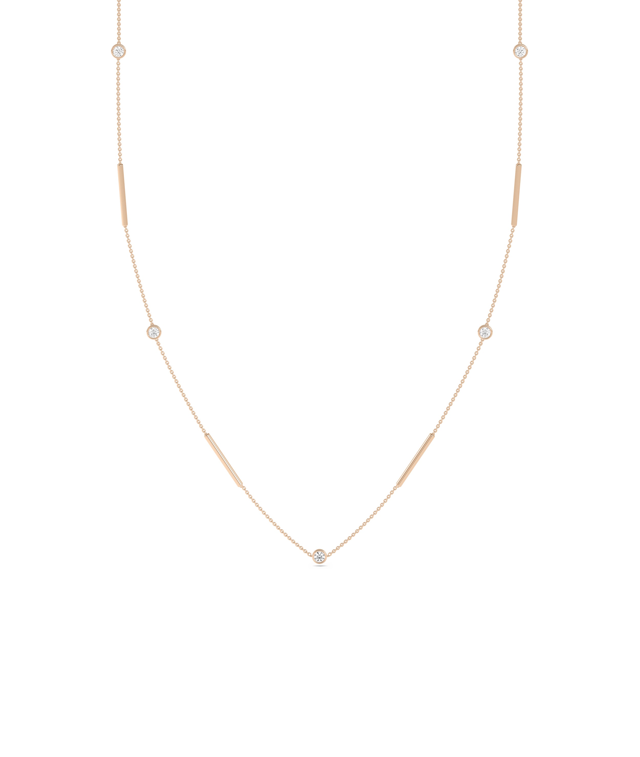 Diamond Station Necklace | Diamond Necklace Design