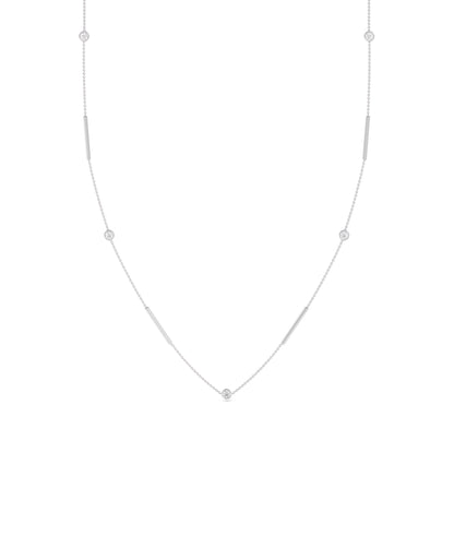 Diamond Station Necklace | Diamond Necklace Design