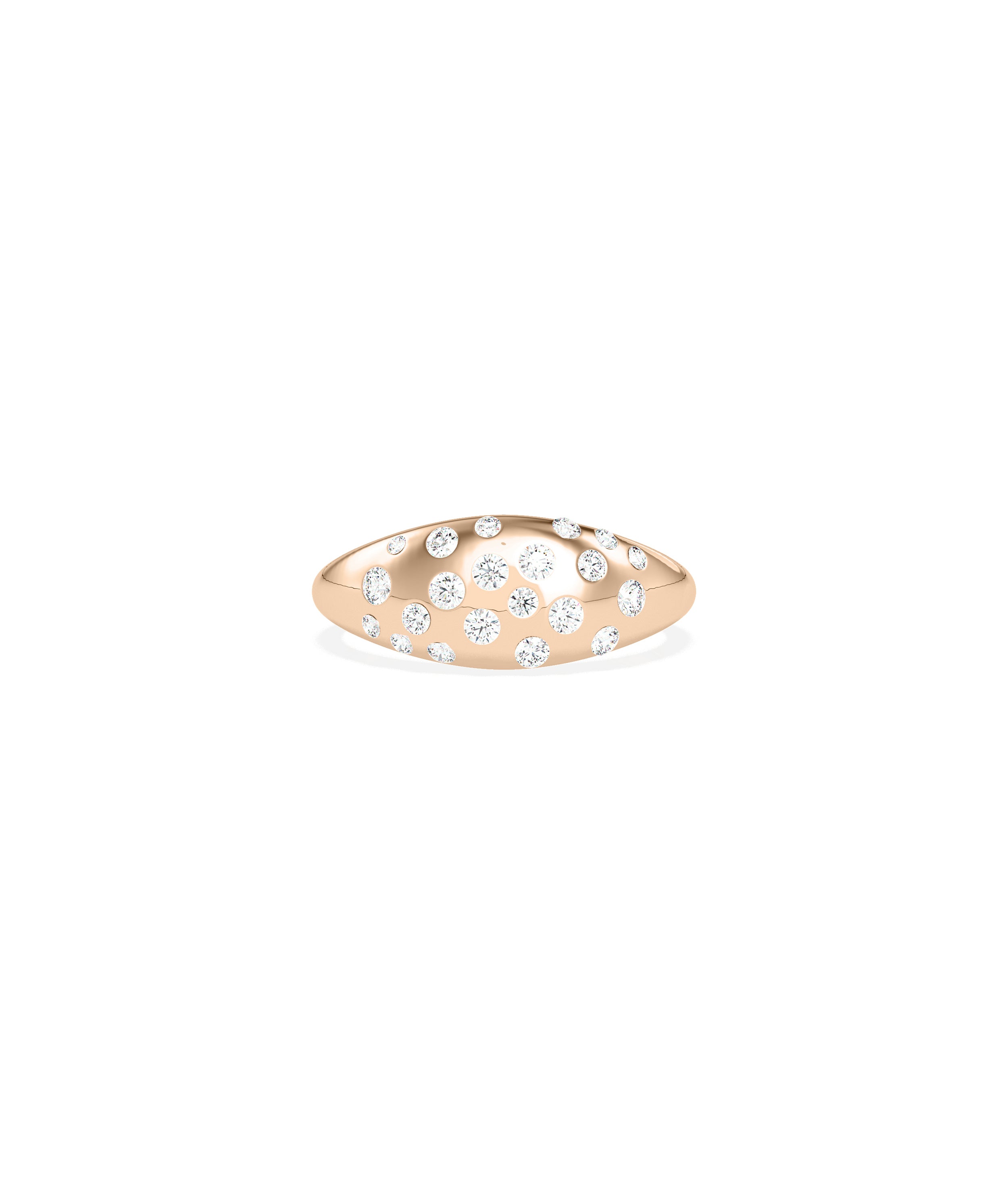 Diamond Bezel Dome Ring