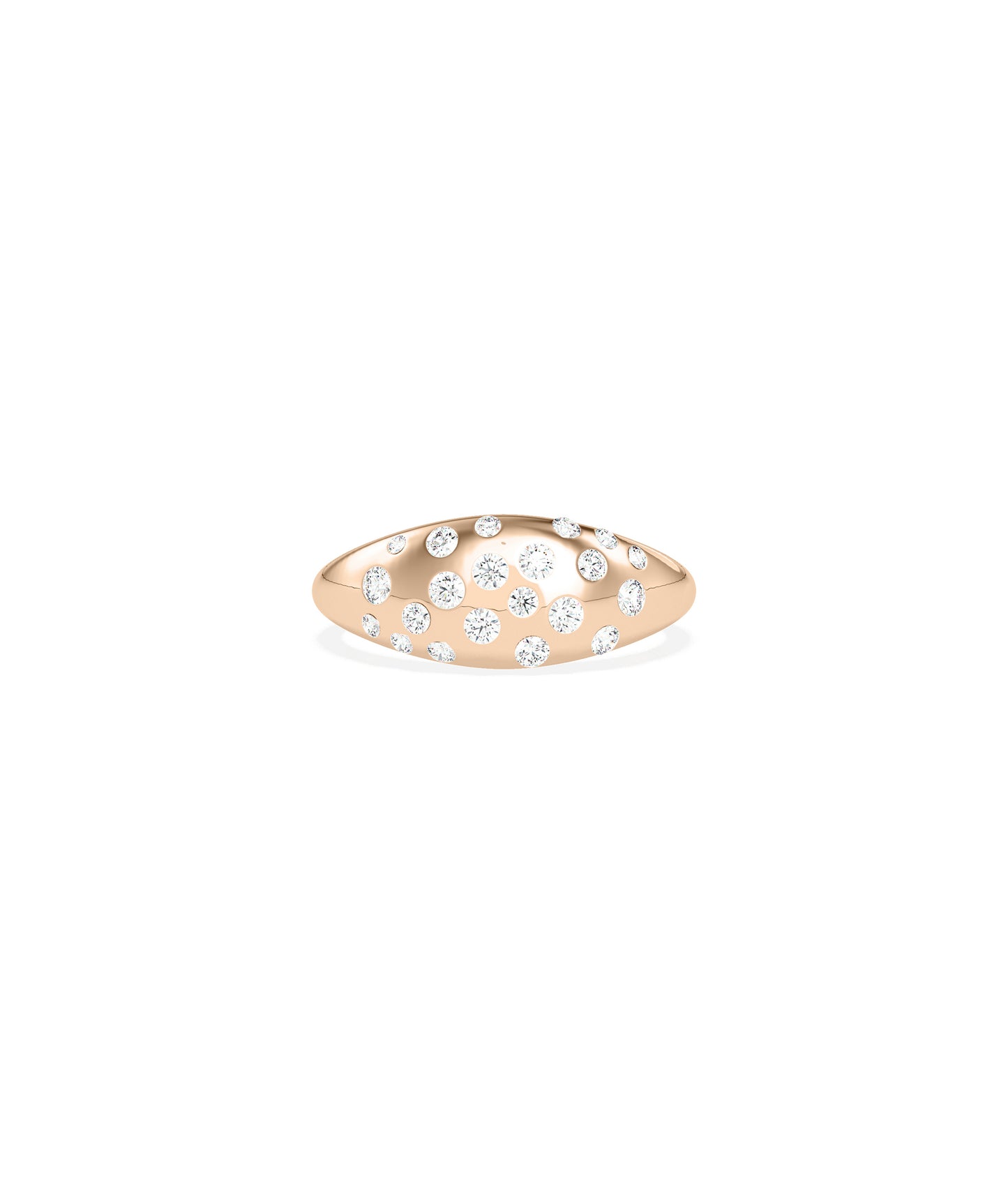 Diamond Bezel Dome Ring