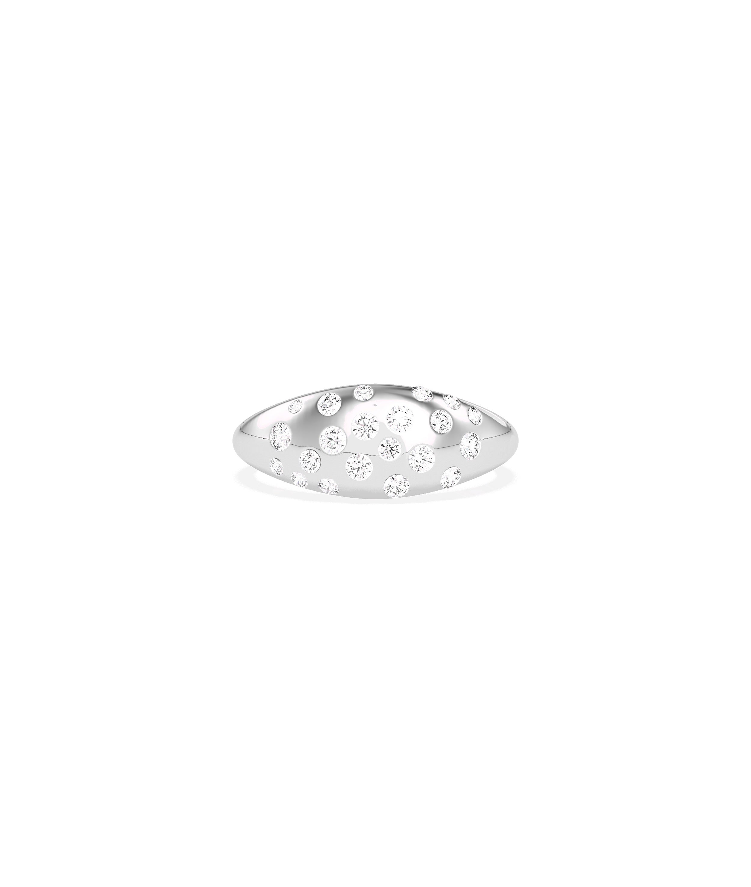 Diamond Bezel Dome Ring