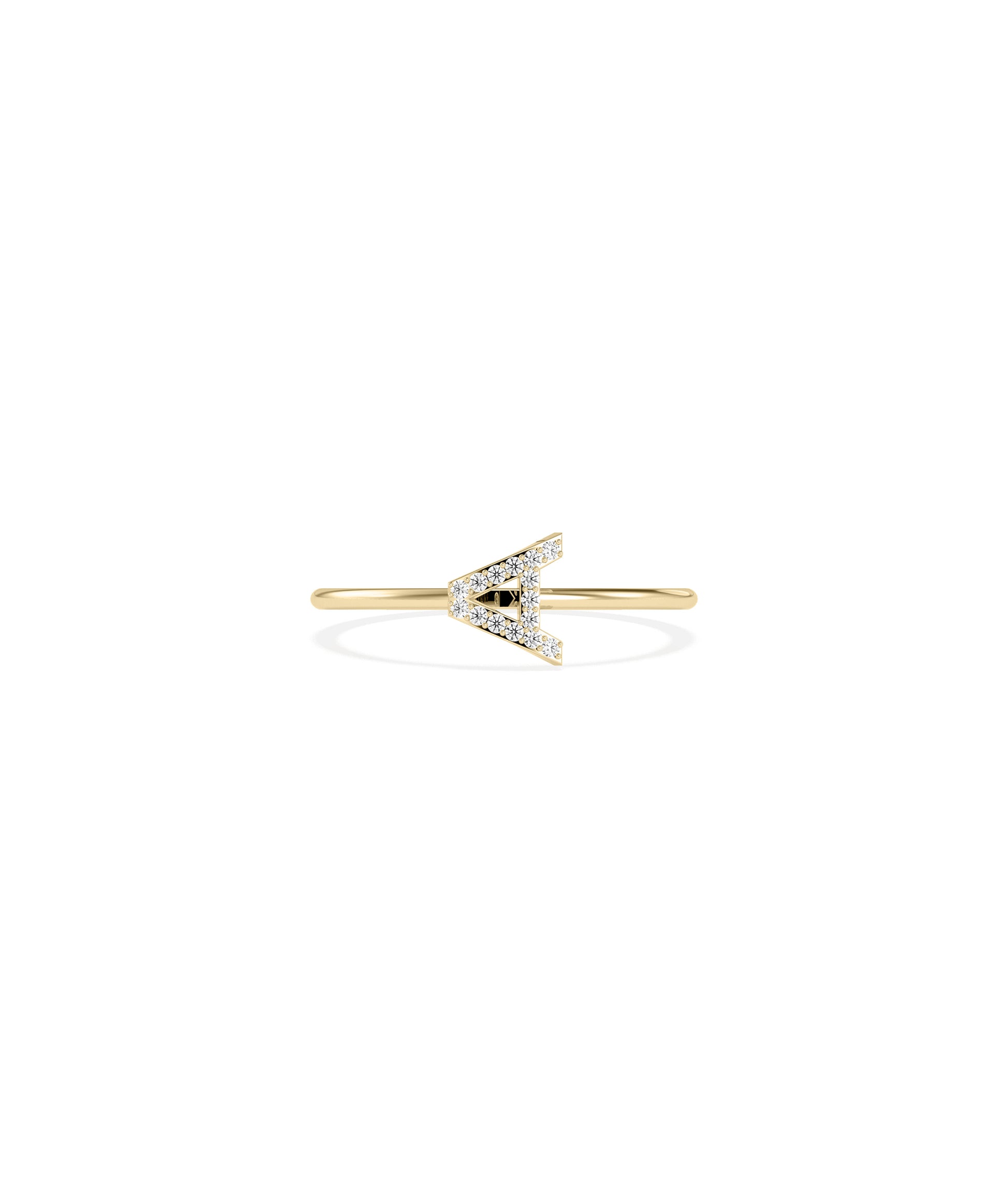 Diamond Initial Letter Ring - Wedding Rings