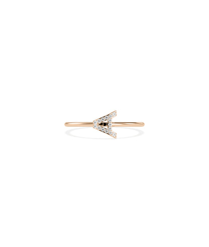 Diamond Initial Letter Ring - Wedding Rings