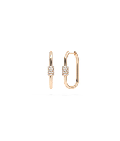 Diamond Cushion Hoop Earrings | Elegant Diamond Earrings