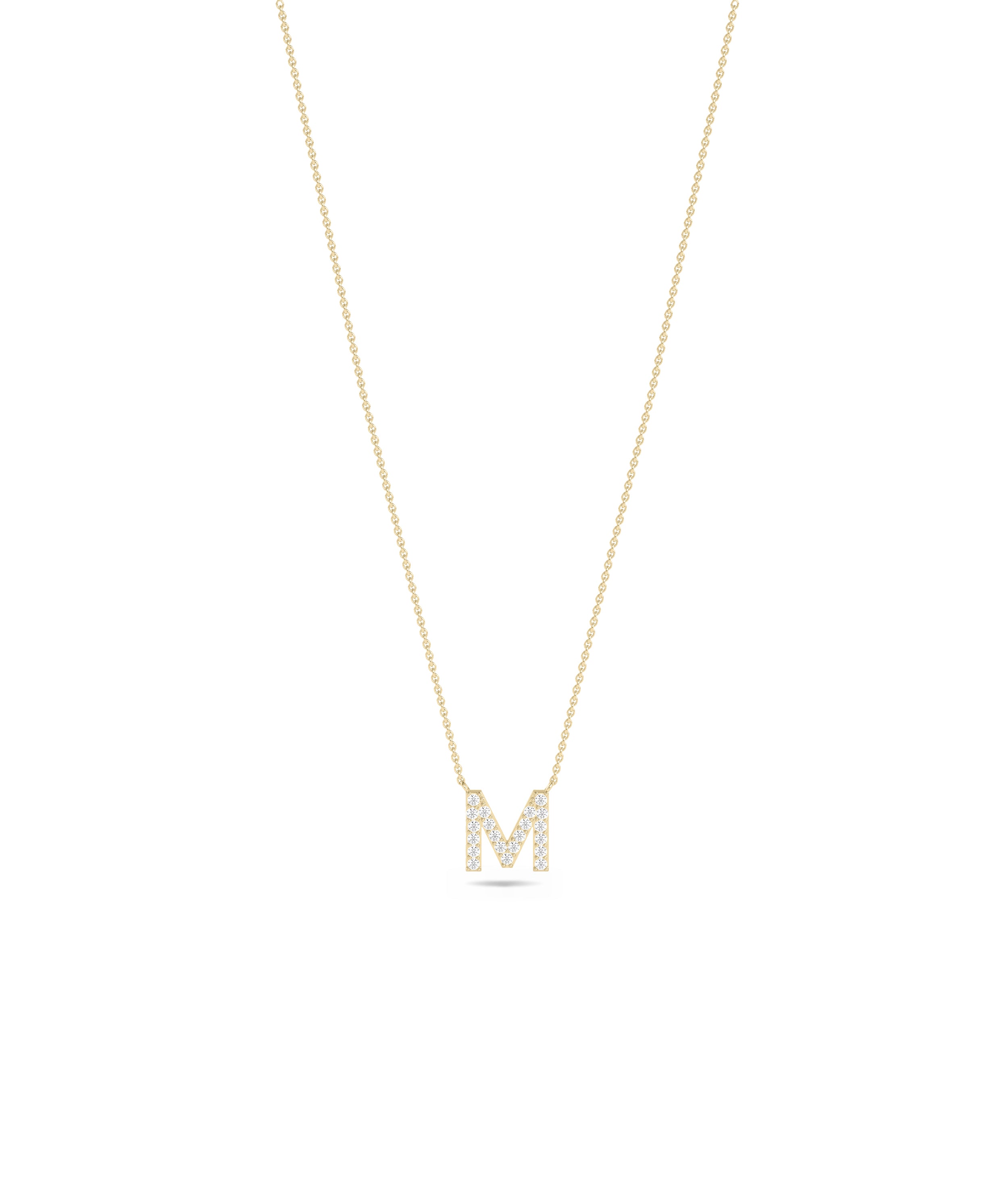 Diamond Pave Initial Necklace