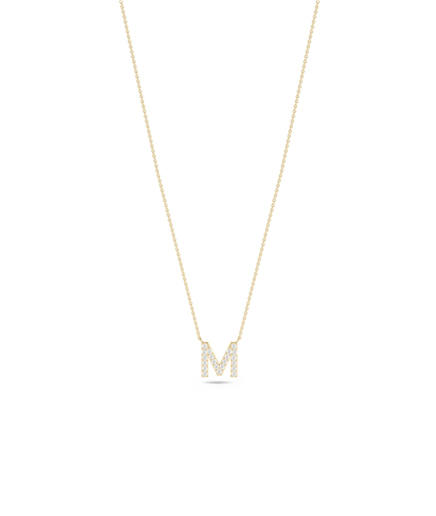 Diamond Pave Initial Necklace