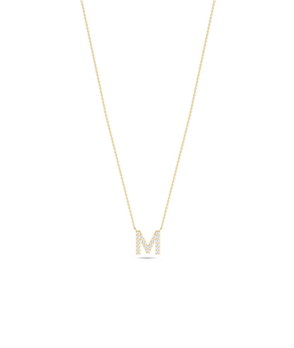 Diamond Pave Initial Necklace