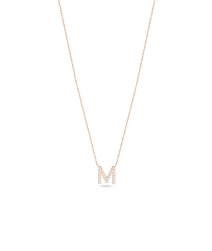 Diamond Pave Initial Necklace