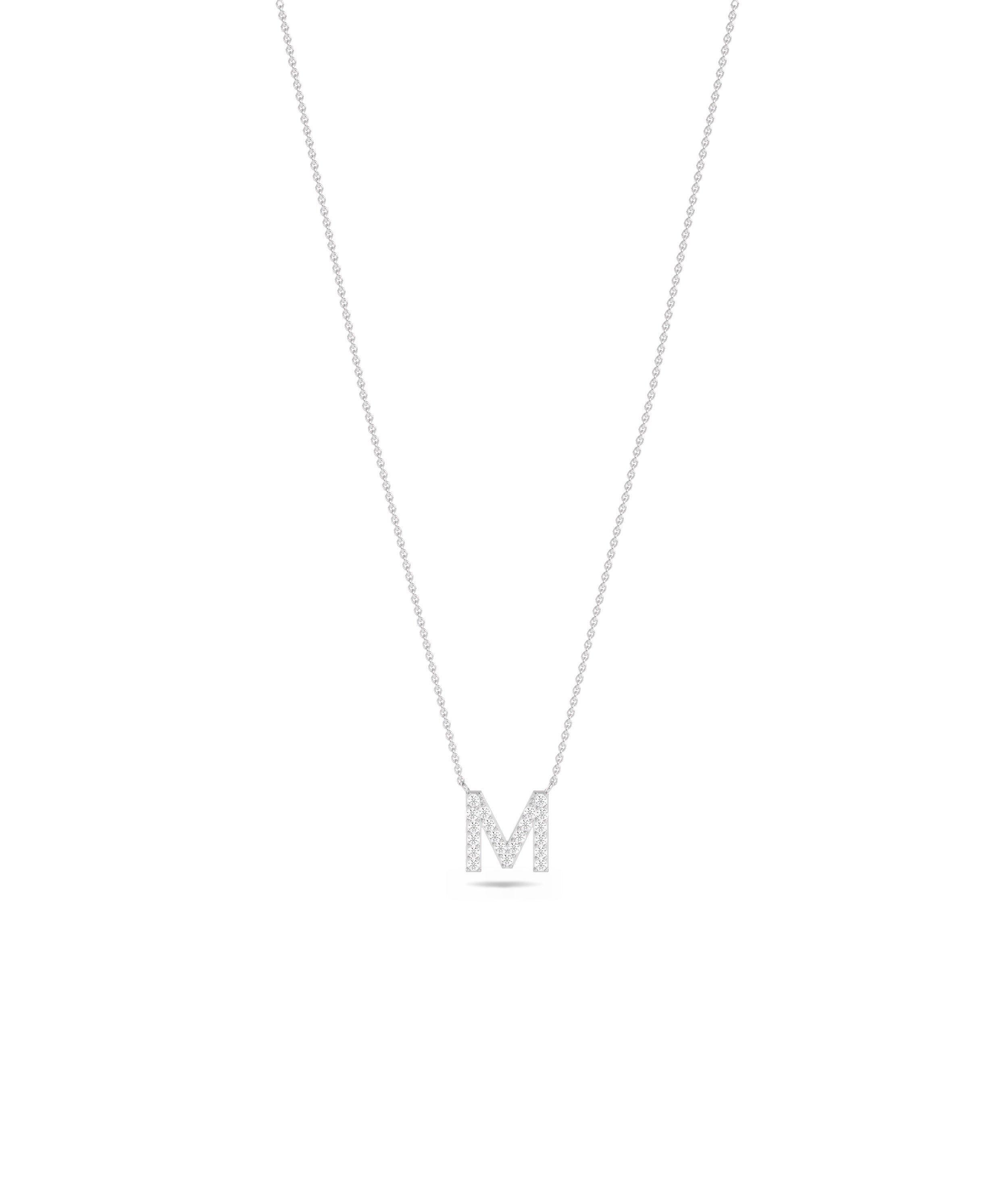 Diamond Pave Initial Necklace