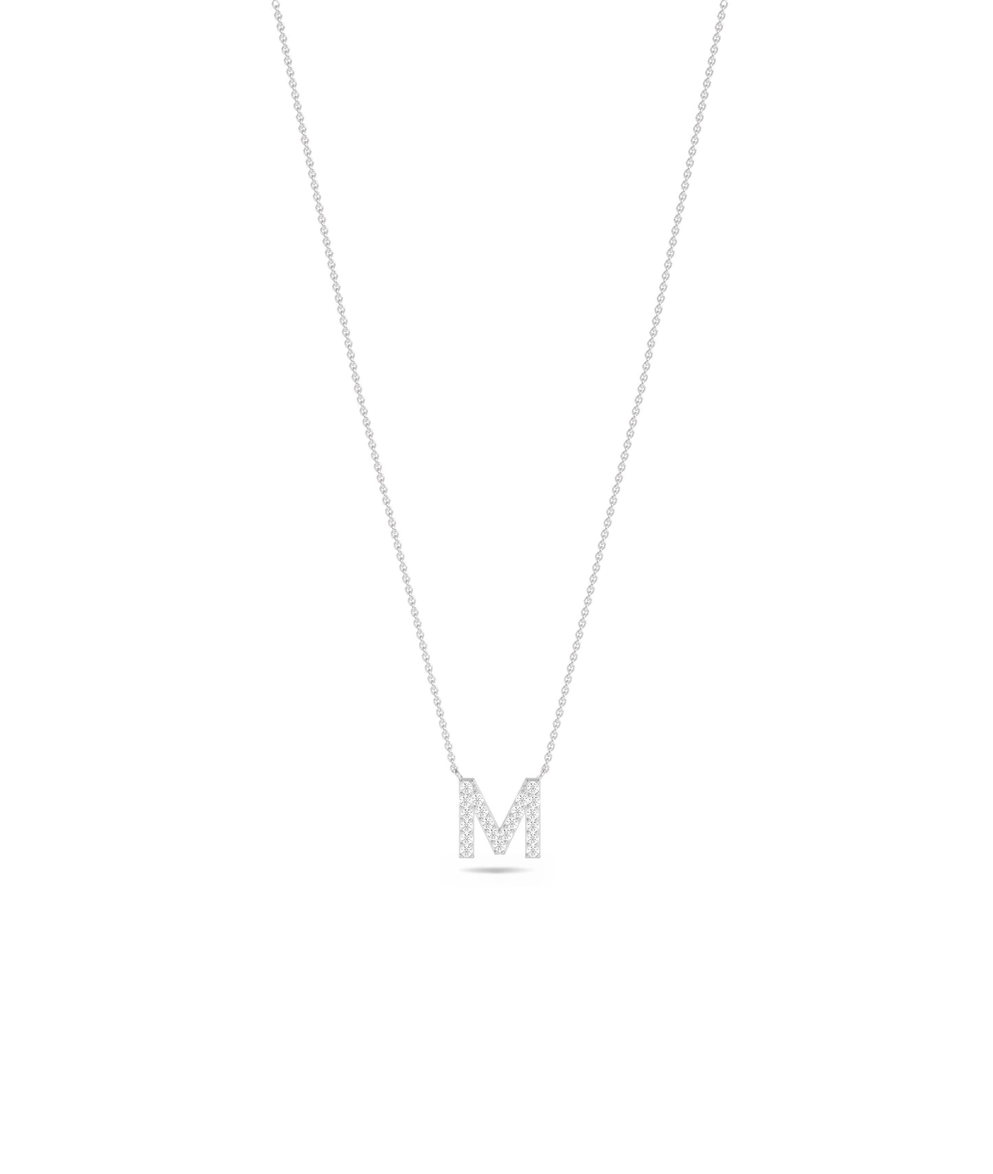 Diamond Pave Initial Necklace