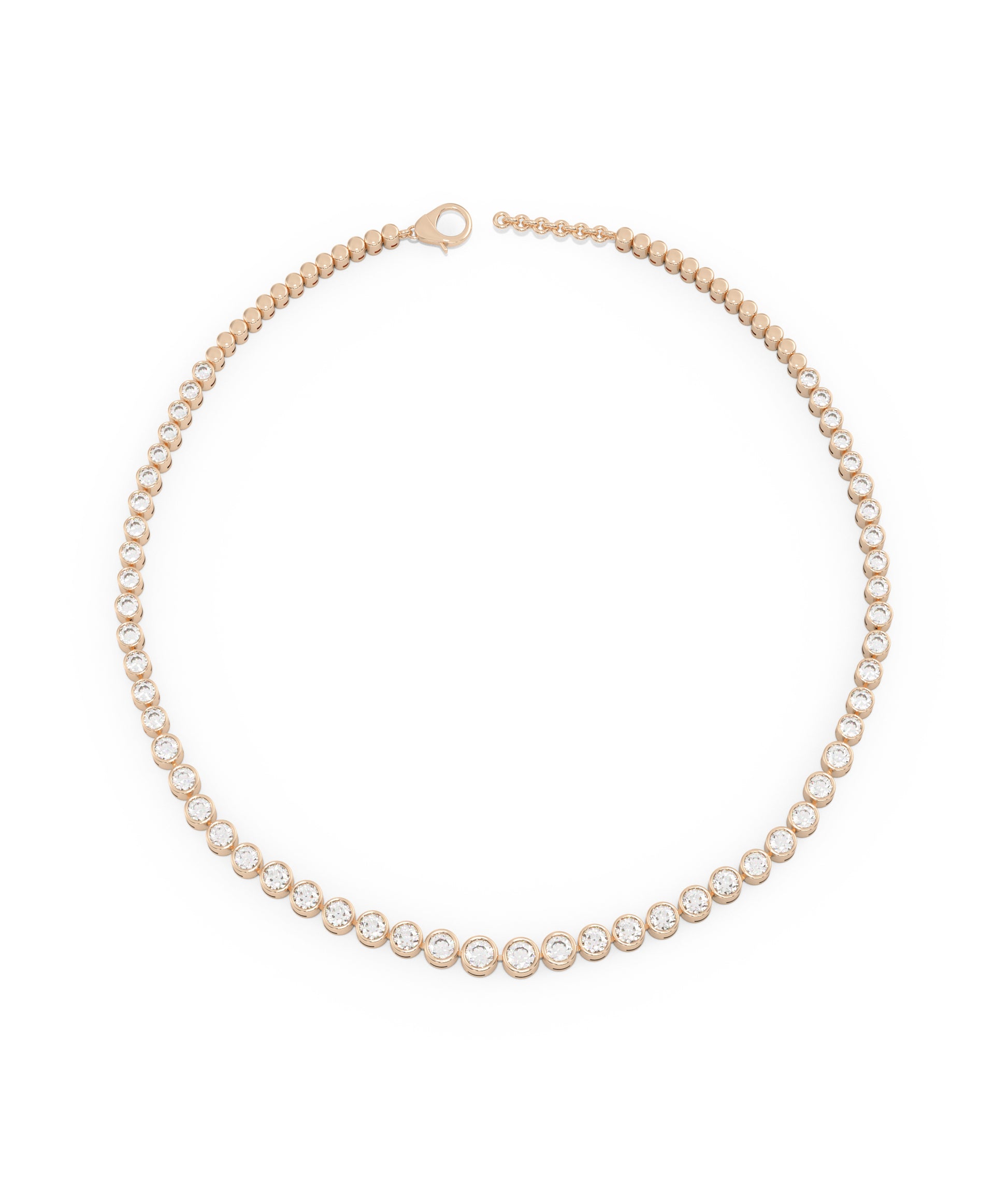 
"Elegant Diamond Bezel Tennis Necklace | Premium Diamond Necklace"