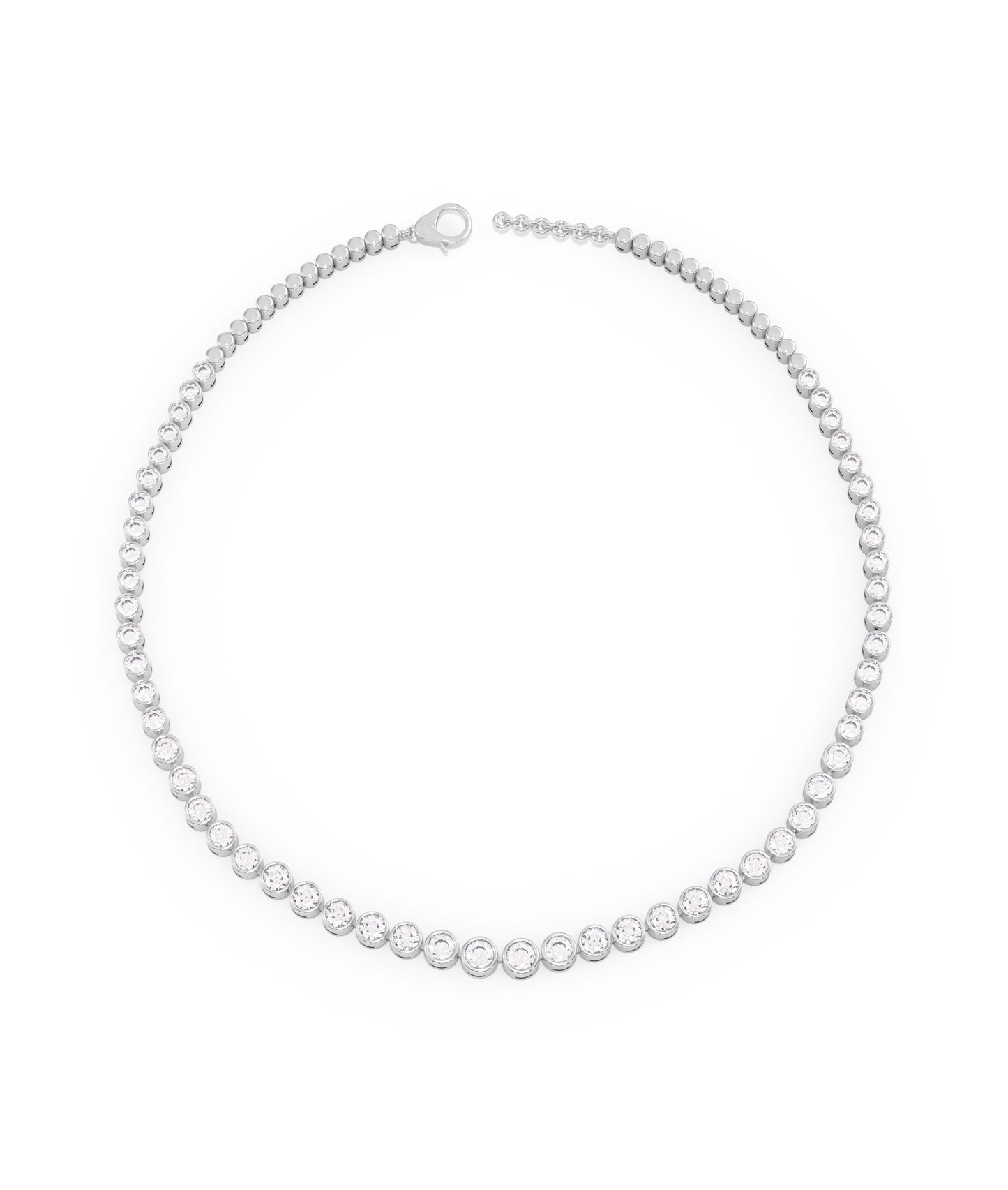 Diamond Bezel Tennis Necklace