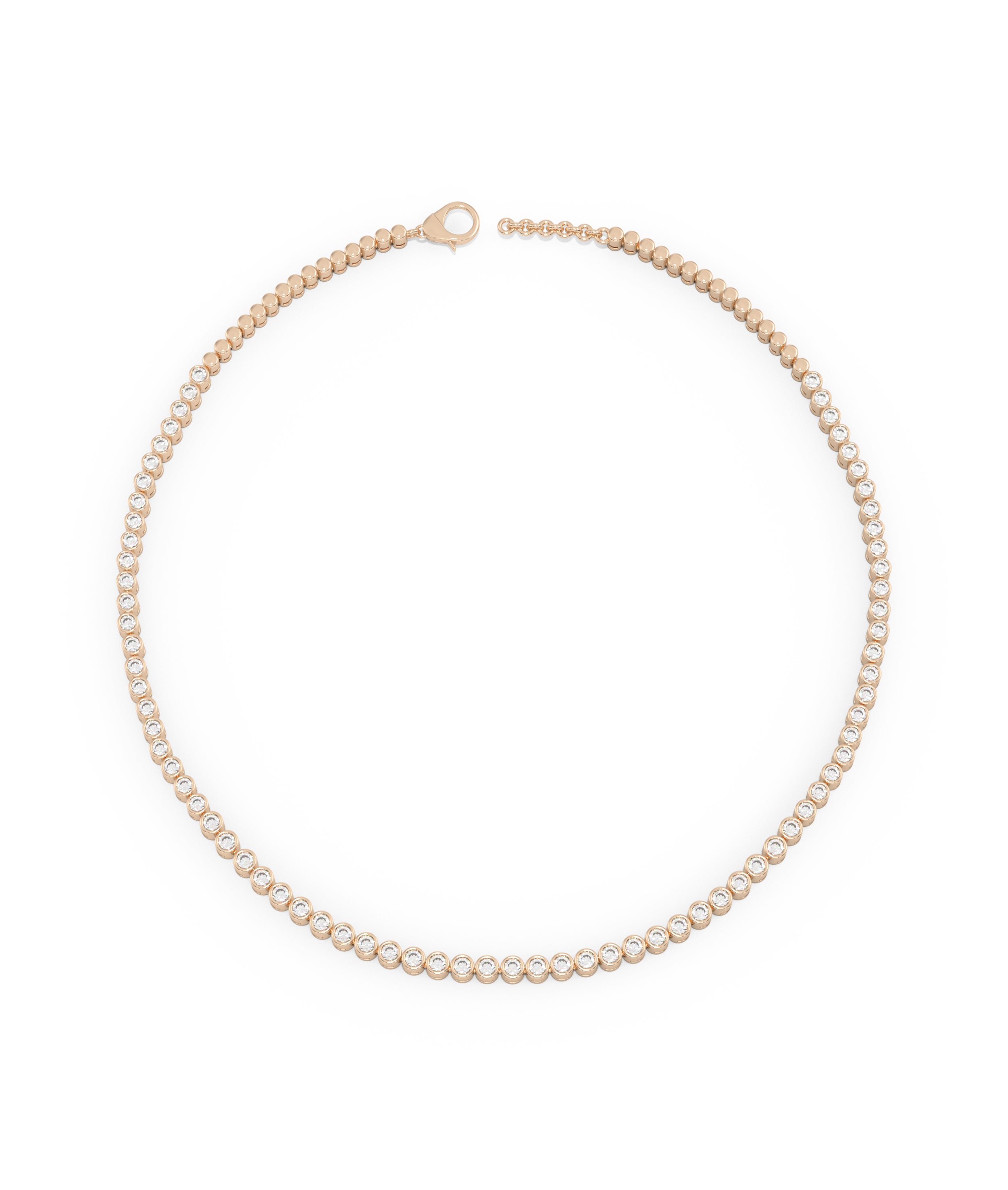 Diamond Bezel Tennis Necklace | Elegant Diamond Necklace