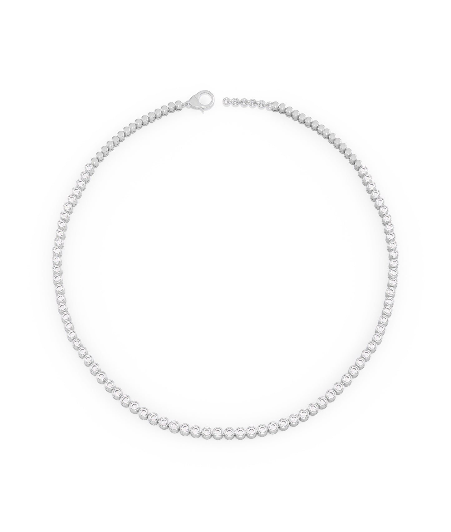 Diamond Bezel Tennis Necklace | Elegant Diamond Necklace