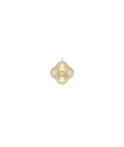 Diamond Outline Clover Charm - Everyday Jewelry