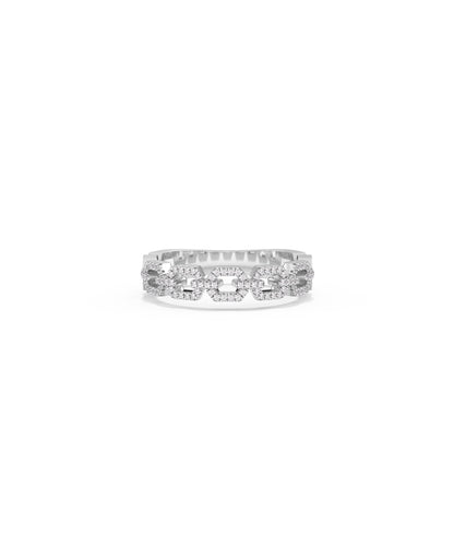 Diamond Pave Link Ring | Diamond Engagement Rings 