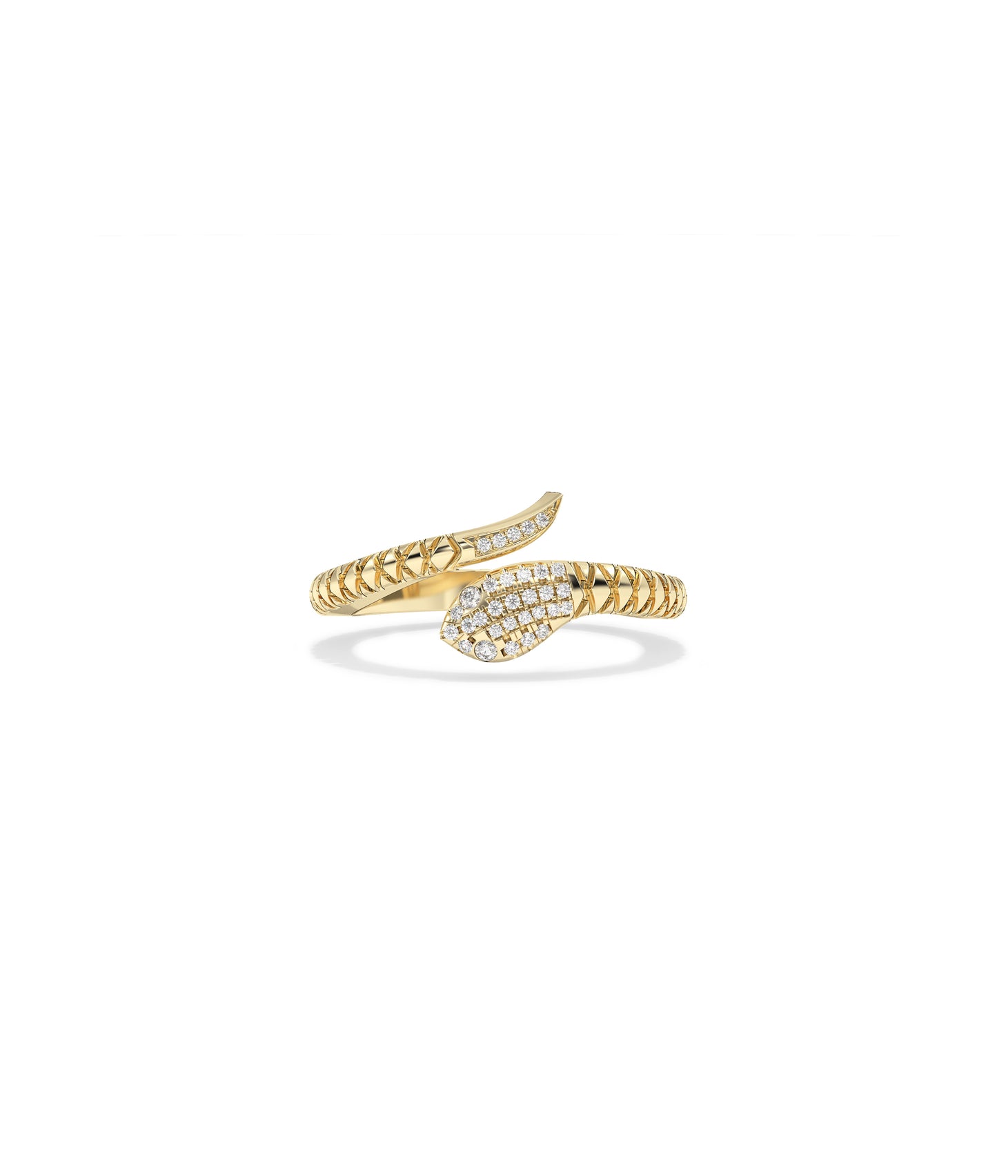 Diamond Groove Snake Ring | Engagement Rings For Women 