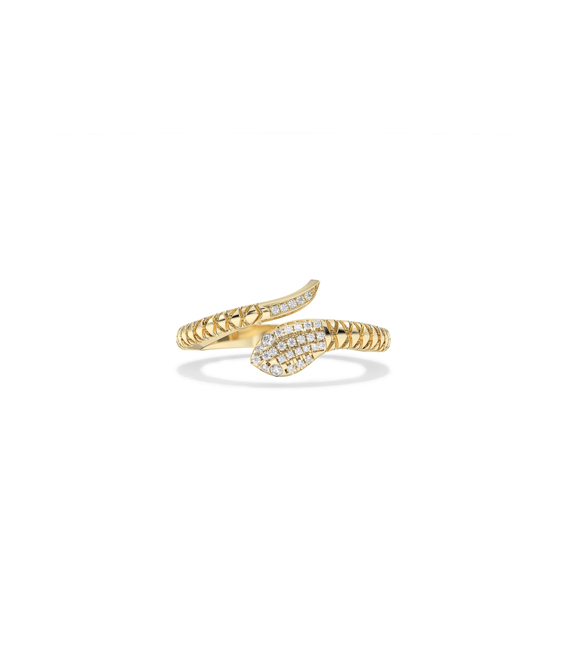 Diamond Groove Snake Ring | Engagement Rings For Women 