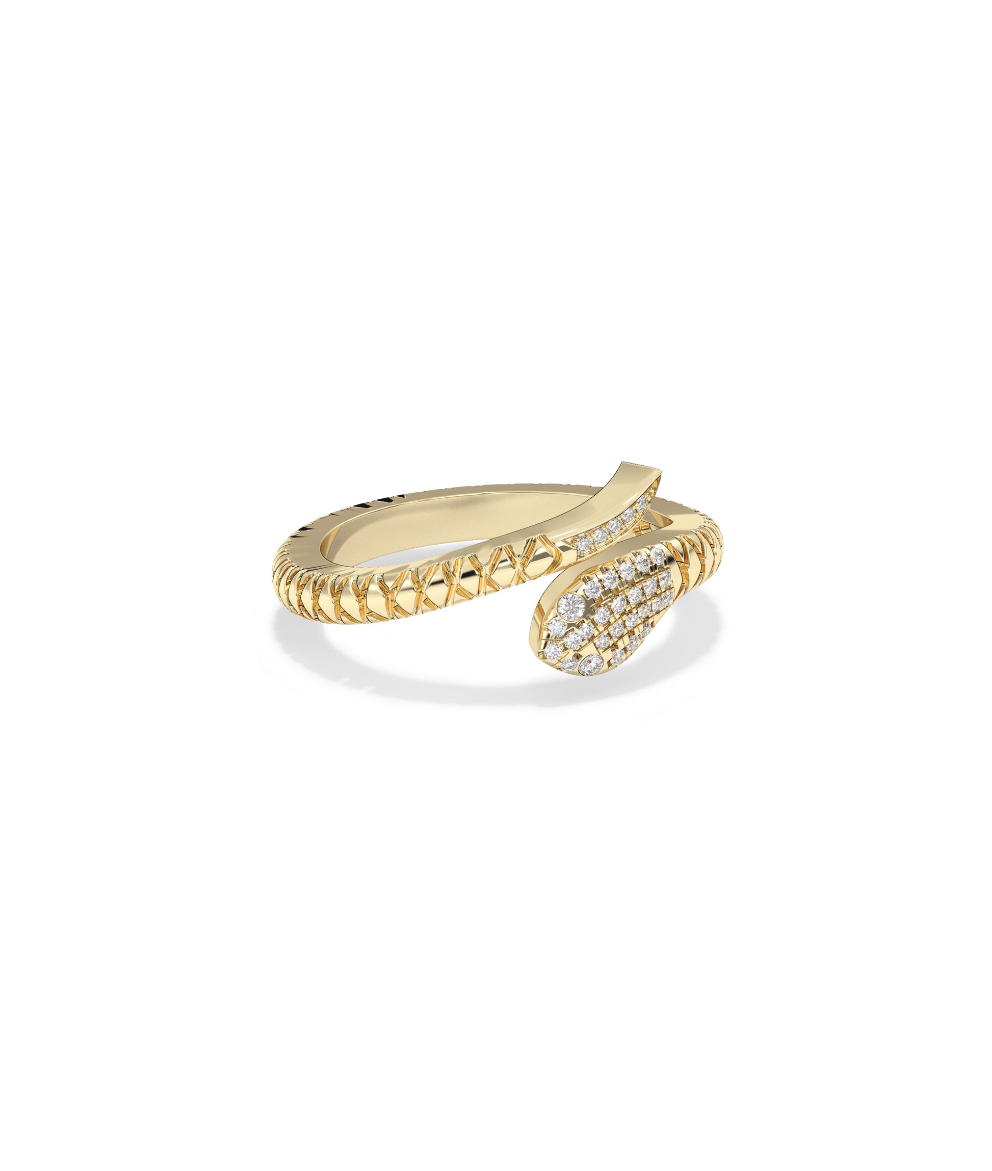 Diamond Groove Snake Ring | Engagement Rings For Women 