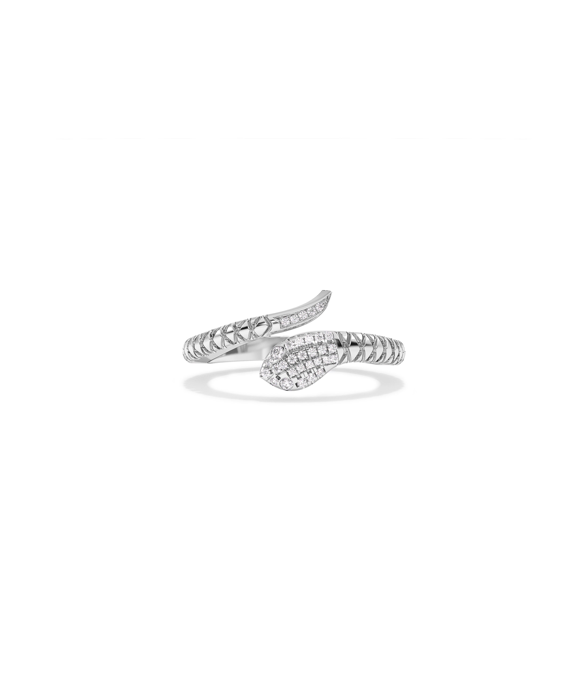 Diamond Groove Snake Ring | Engagement Rings For Women 