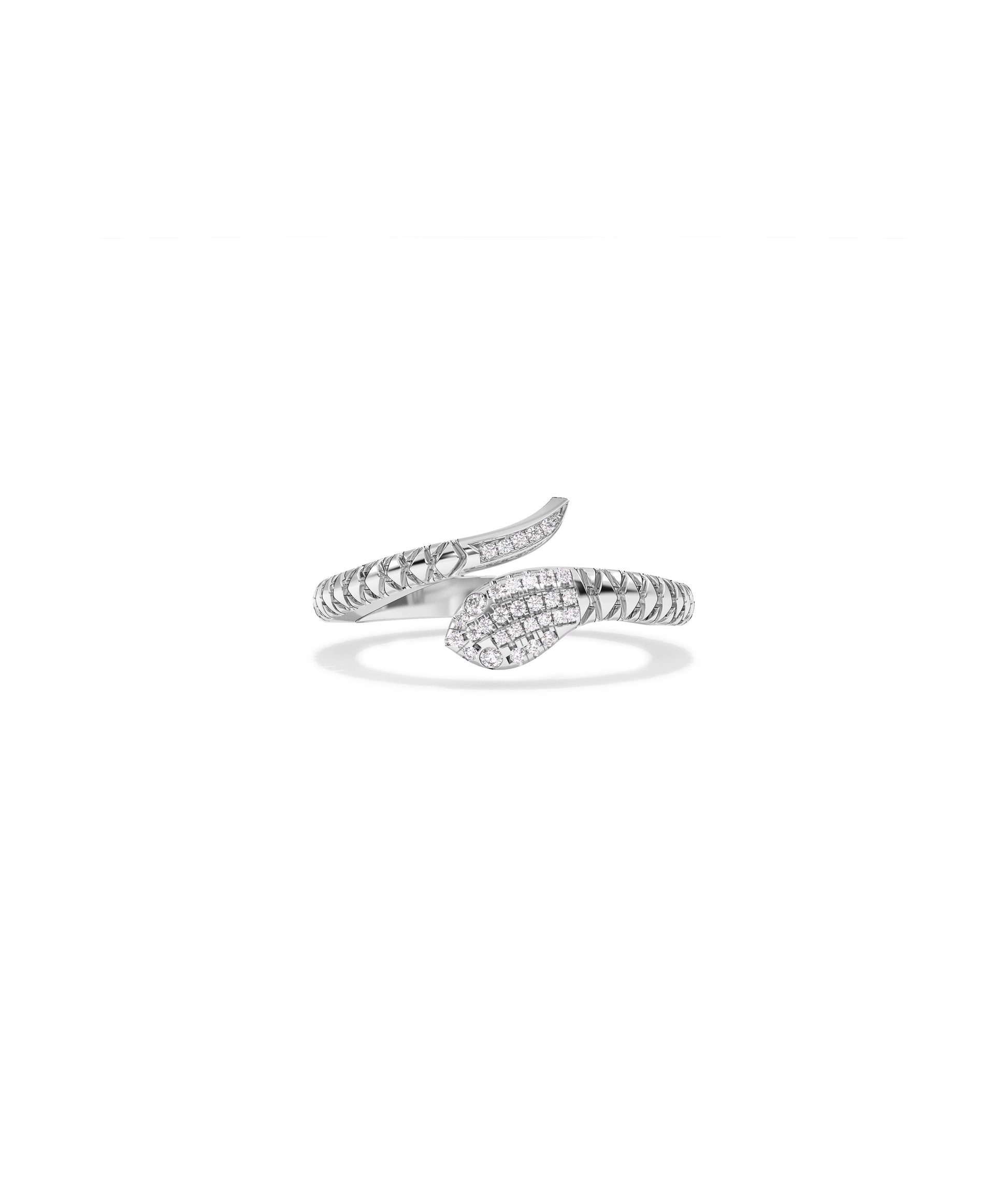 Diamond Groove Snake Ring | Engagement Rings For Women 