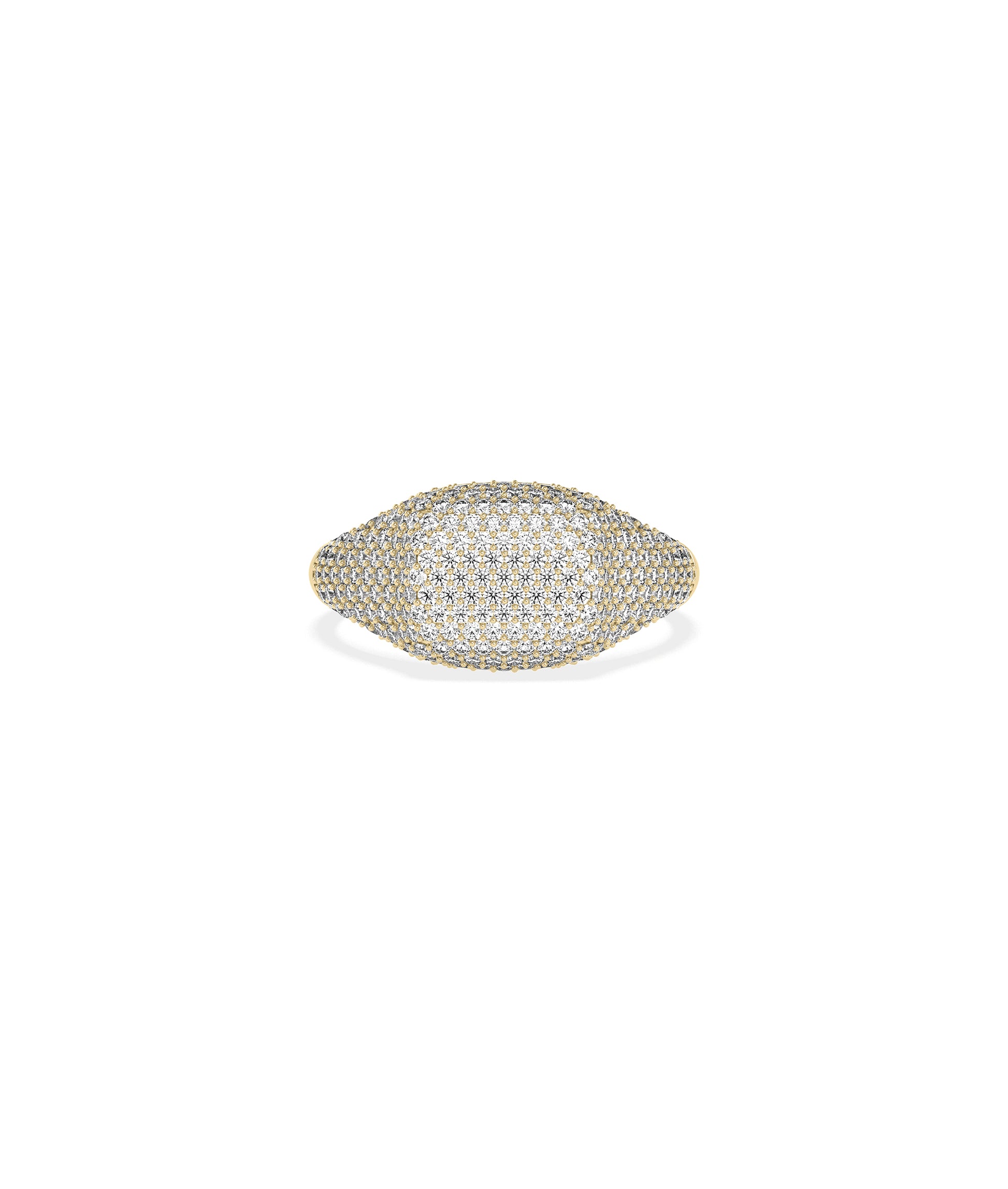 Diamond Pave Cushion Signet Ring | Engagement Rings For Women