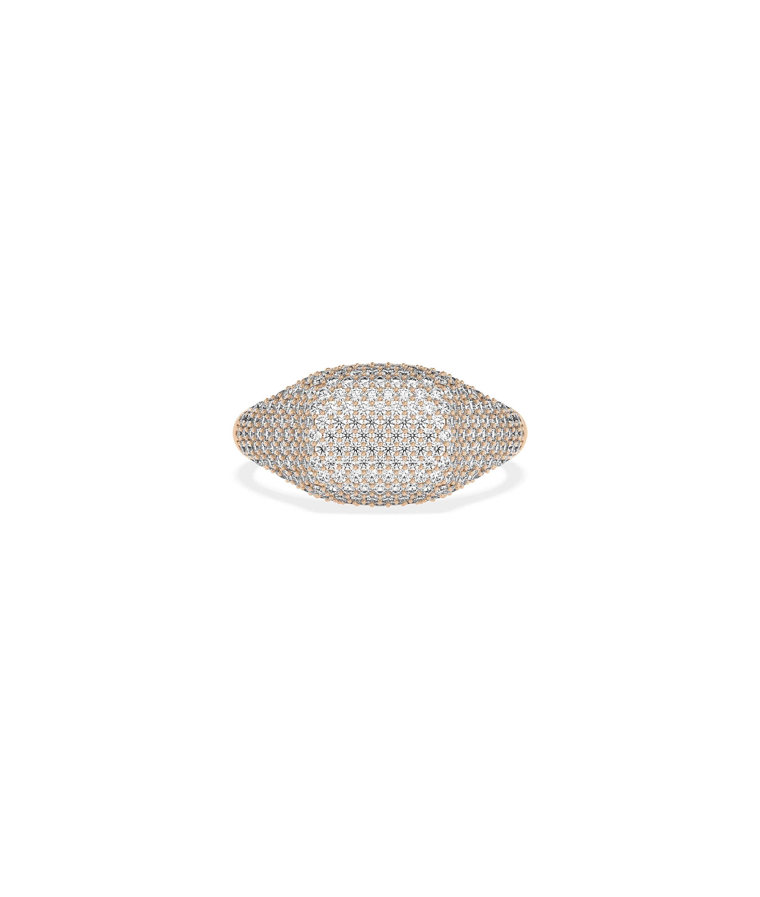 Diamond Pave Cushion Signet Ring | Engagement Rings For Women