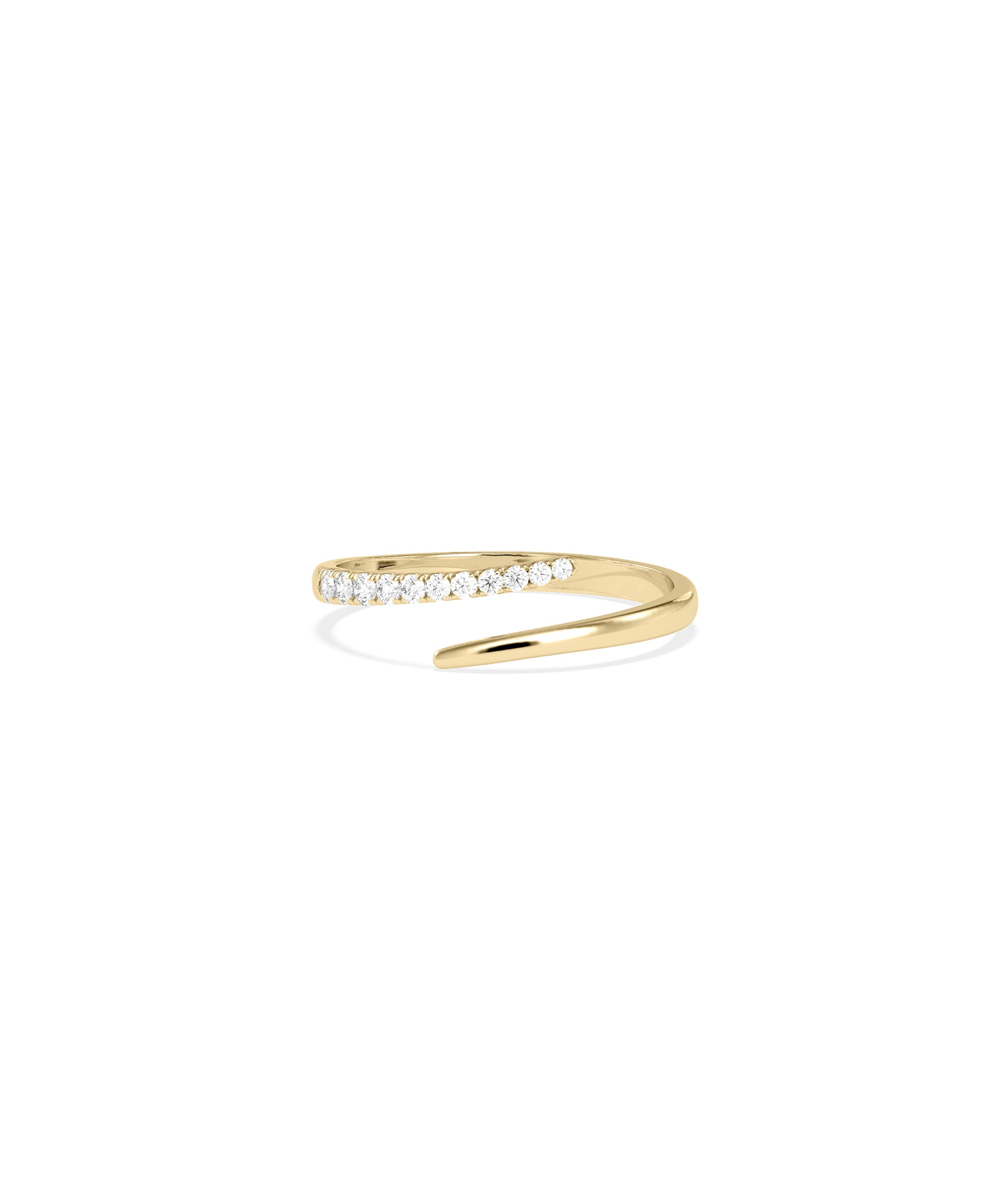 Diamond and Gold Bypass Ring | Elegant Everyday Jewelry 