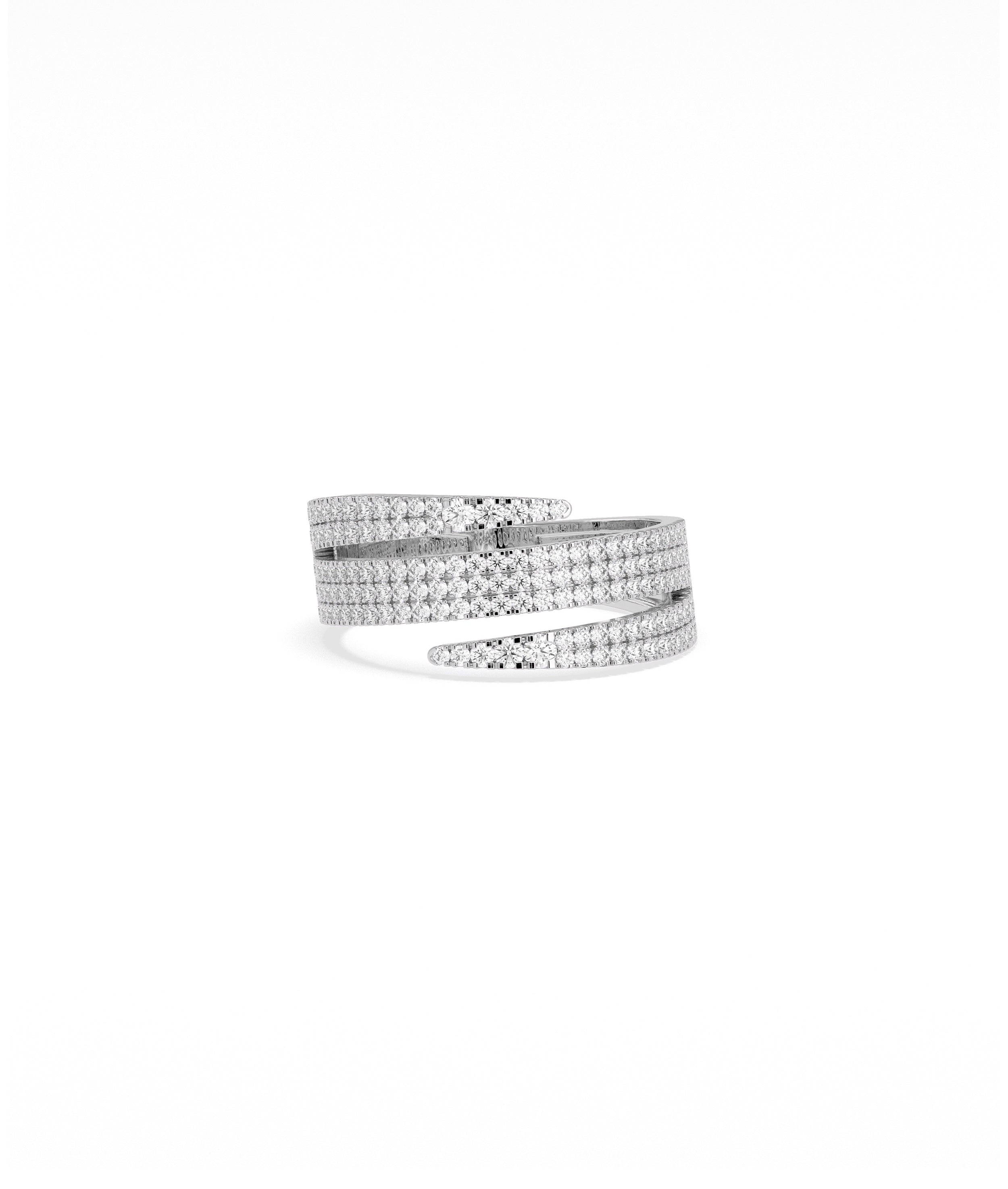 Diamond Pave Swirl Ring | Engagement Rings For Women