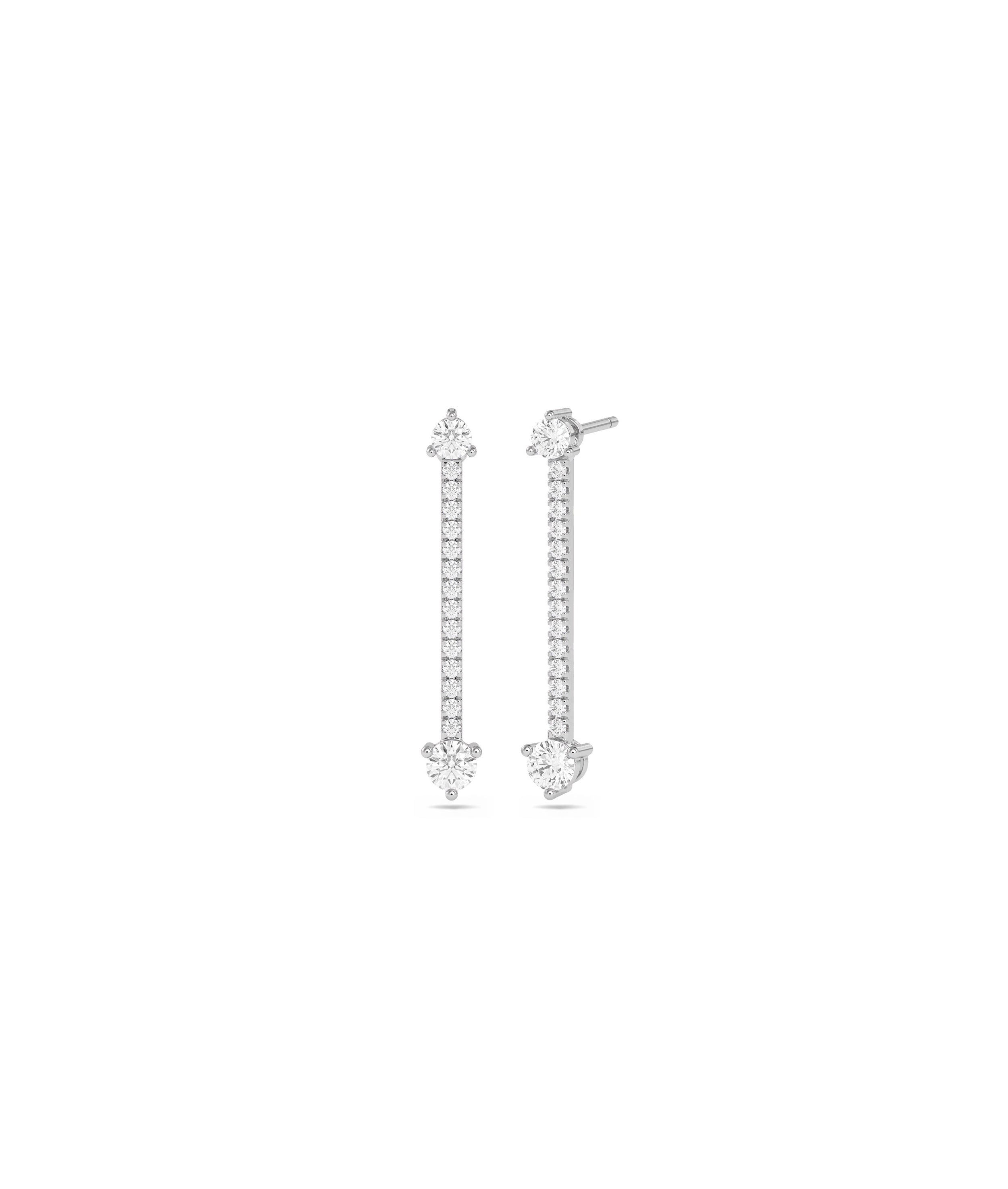 Diamond Solitaire and Dangle Earring | Diamond Earrings