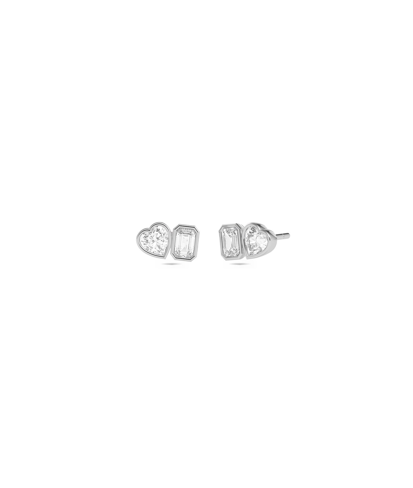 2 Stone Diamond Solitaire Stud Earring | Elegant Diamond Earrings