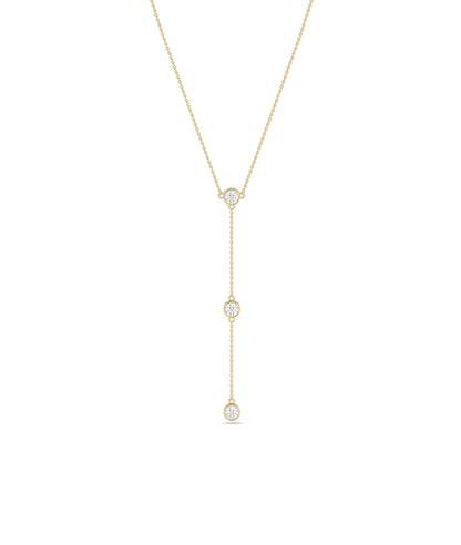 3 Diamond Solitaire Dangle Necklace | Shop Diamond Necklaces For Women