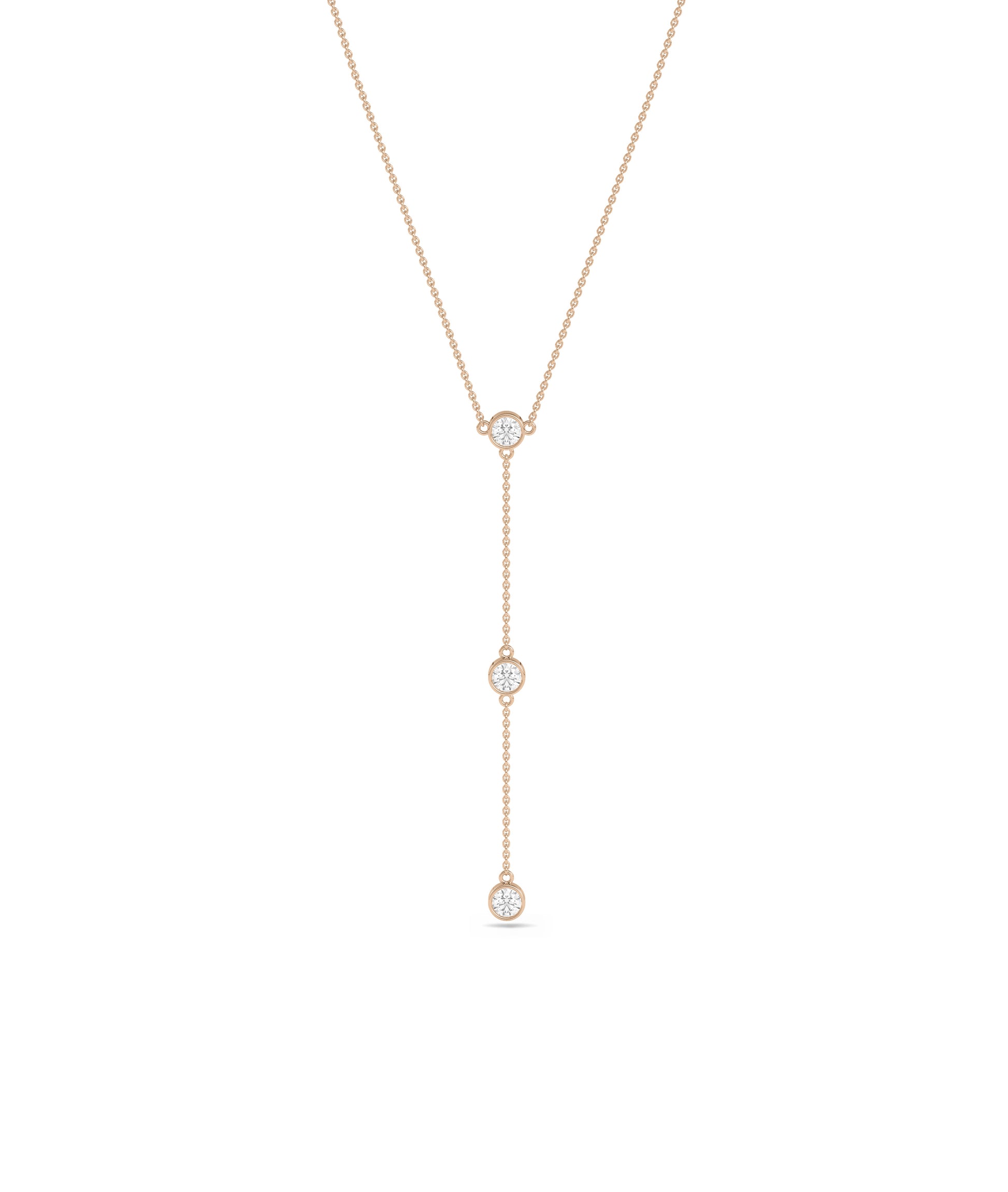 3 Diamond Solitaire Dangle Necklace | Shop Diamond Necklaces For Women