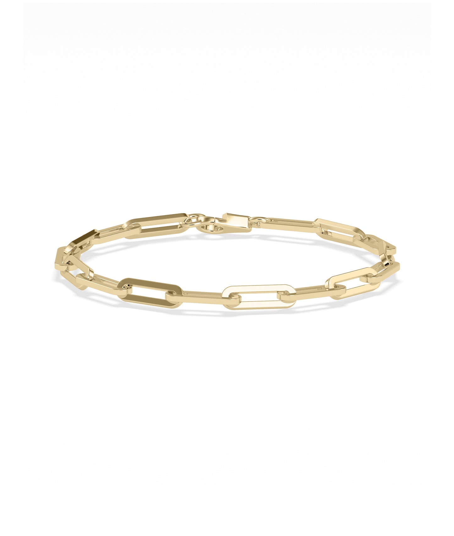 Paper Clip Gold Bracelet - Diamond Bracelet 