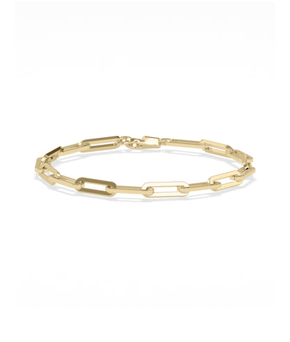 Paper Clip Gold Bracelet - Diamond Bracelet 