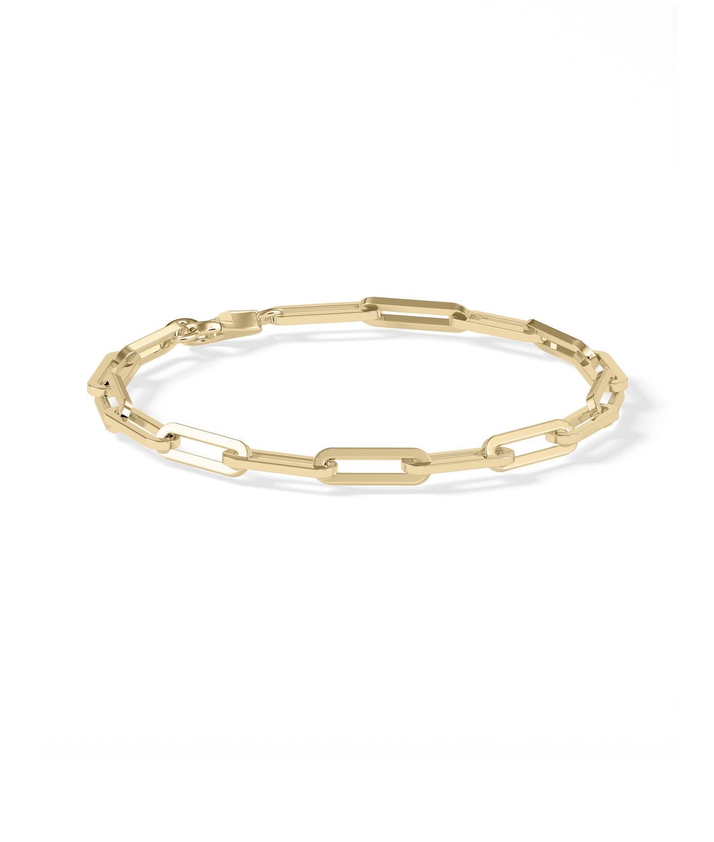 Paper Clip Gold Bracelet - Diamond Bracelet 