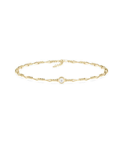 Diamond Solitaire Twist Chain Bracelet | Diamond Bracelet