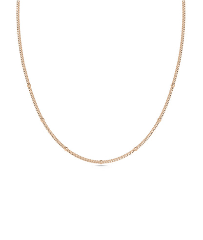 "Gold Bead Station Necklace - Chic Everyday Jewelry