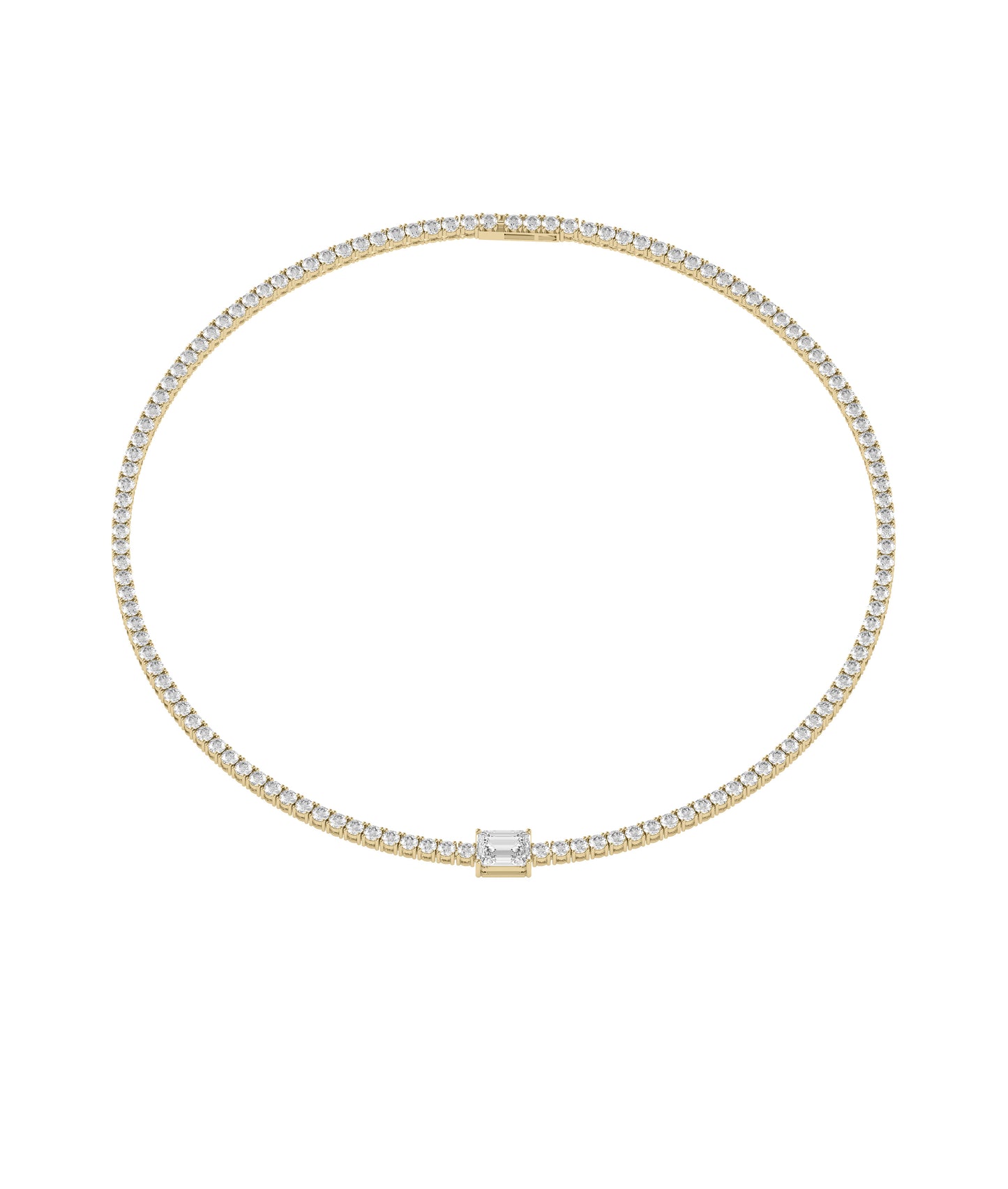 Tennis Necklace with Solitaire | Timeless Diamond Necklace Online