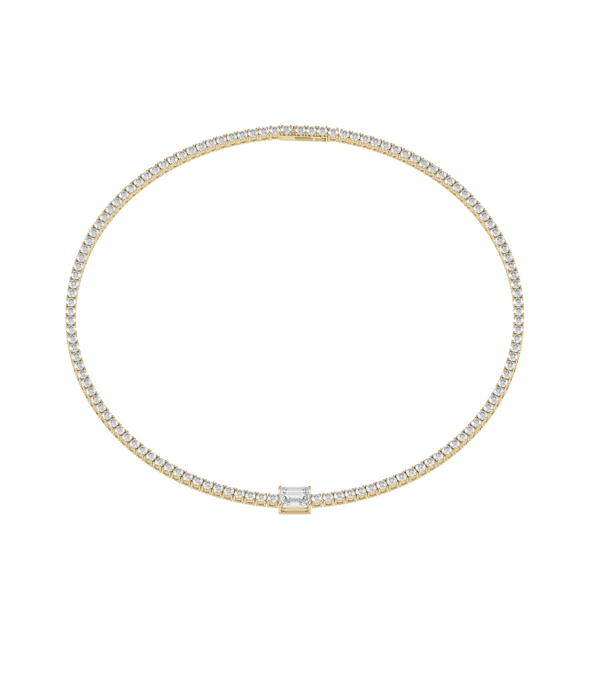 Tennis Necklace with Solitaire | Timeless Diamond Necklace Online