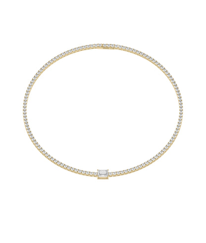 Tennis Necklace with Solitaire | Timeless Diamond Necklace Online